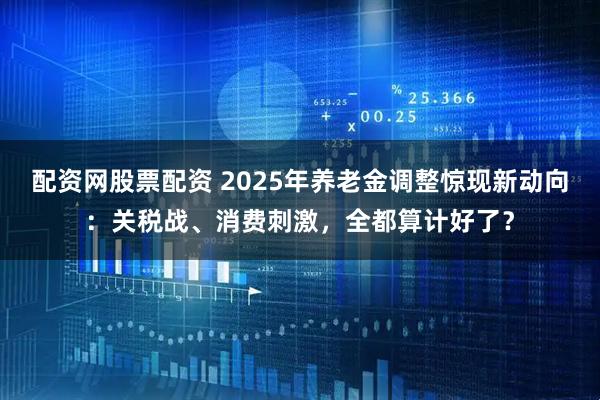 配资网股票配资 2025年养老金调整惊现新动向：关税战、消费刺激，全都算计好了？